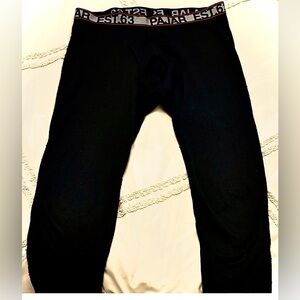 Pajar Black base layer bottoms with Red Accents